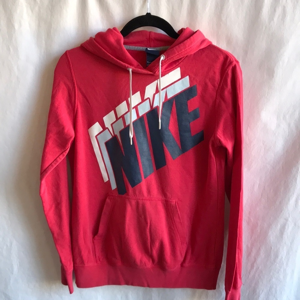Nike coral/blue/white hoodie, size M - Picture 1 of 8